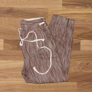 Free People Brown/ Organe and White Boho Pants